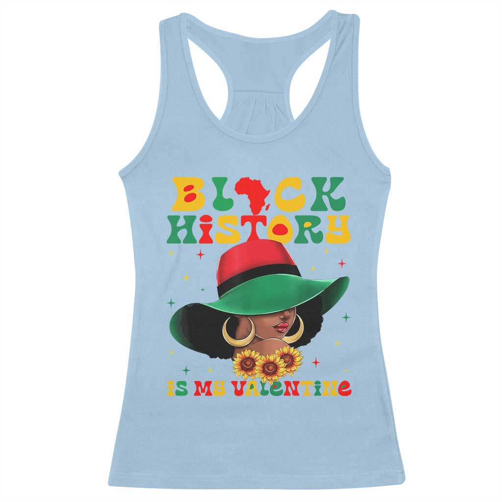 Black History Is My Valentine Racerback Tank Top Women Gift For February - Wonder Print Shop