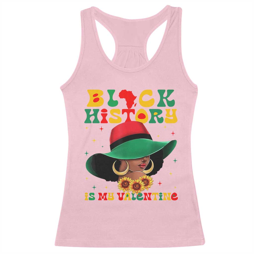 Black History Is My Valentine Racerback Tank Top Women Gift For February - Wonder Print Shop
