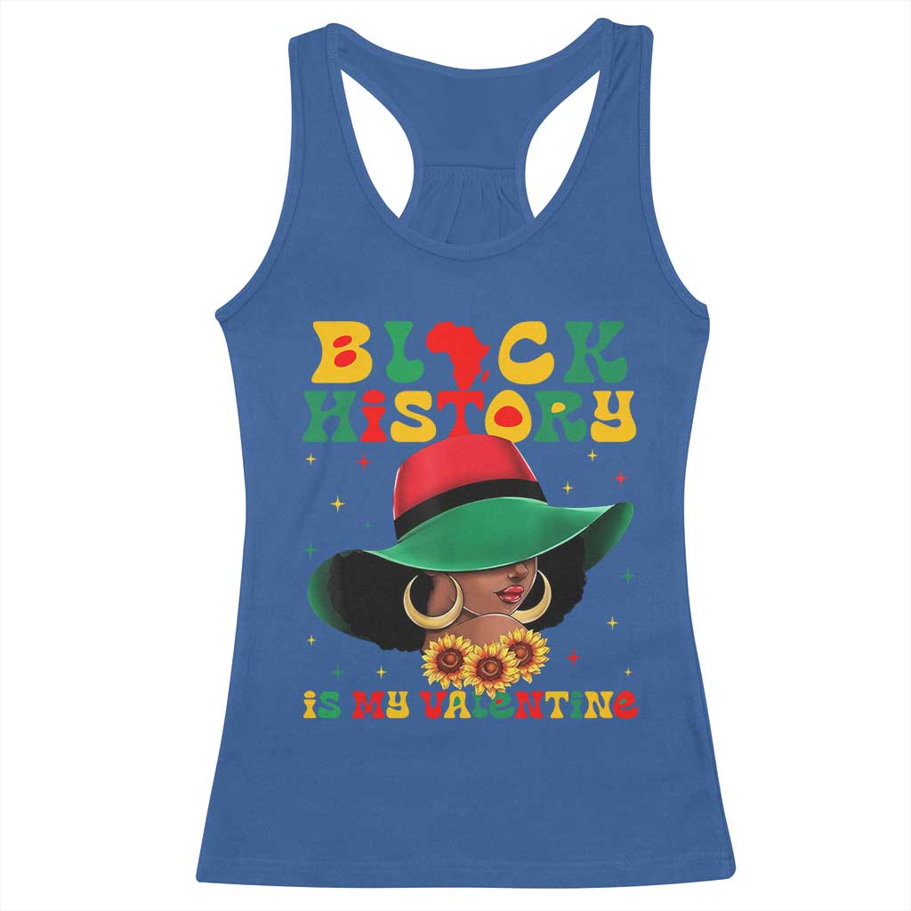 Black History Is My Valentine Racerback Tank Top Women Gift For February - Wonder Print Shop