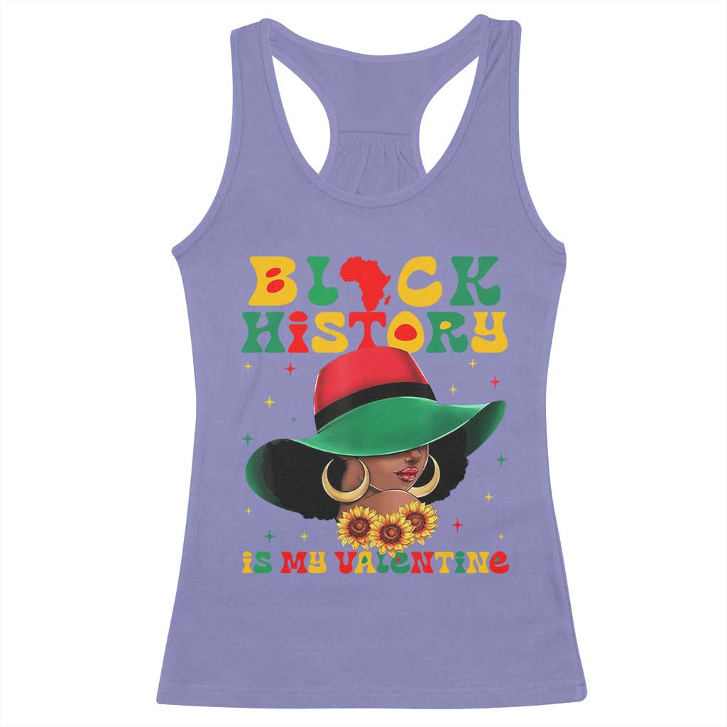 Black History Is My Valentine Racerback Tank Top Women Gift For February - Wonder Print Shop