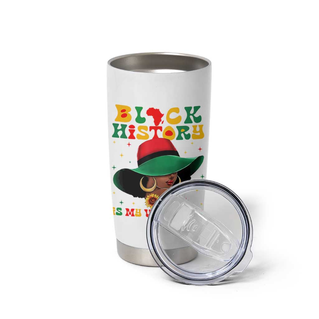 Black History Is My Valentine Tumbler Cup Women Gift For February - Wonder Print Shop