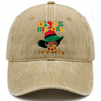 Black History Is My Valentine Washed Cotton Baseball Cap Women Gift For February