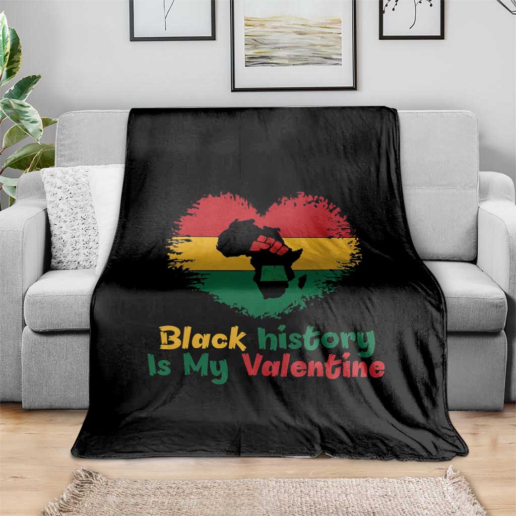African American Women Pride Throw Blanket Black History Is My Valentine - Wonder Print Shop