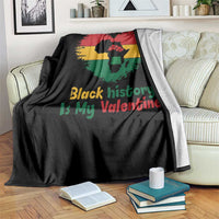 African American Women Pride Throw Blanket Black History Is My Valentine - Wonder Print Shop