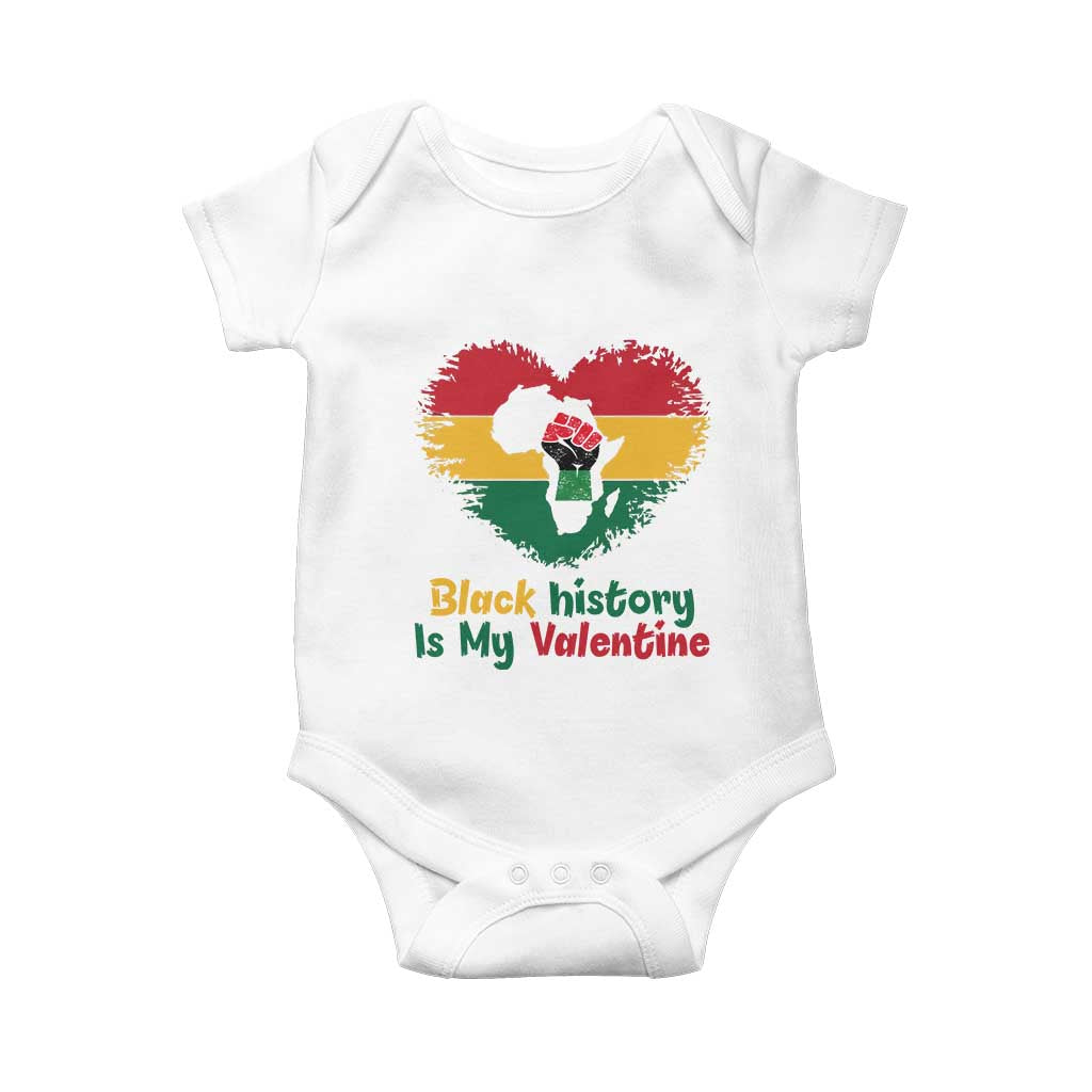 African American Women Pride Baby Onesie Black History Is My Valentine - Wonder Print Shop