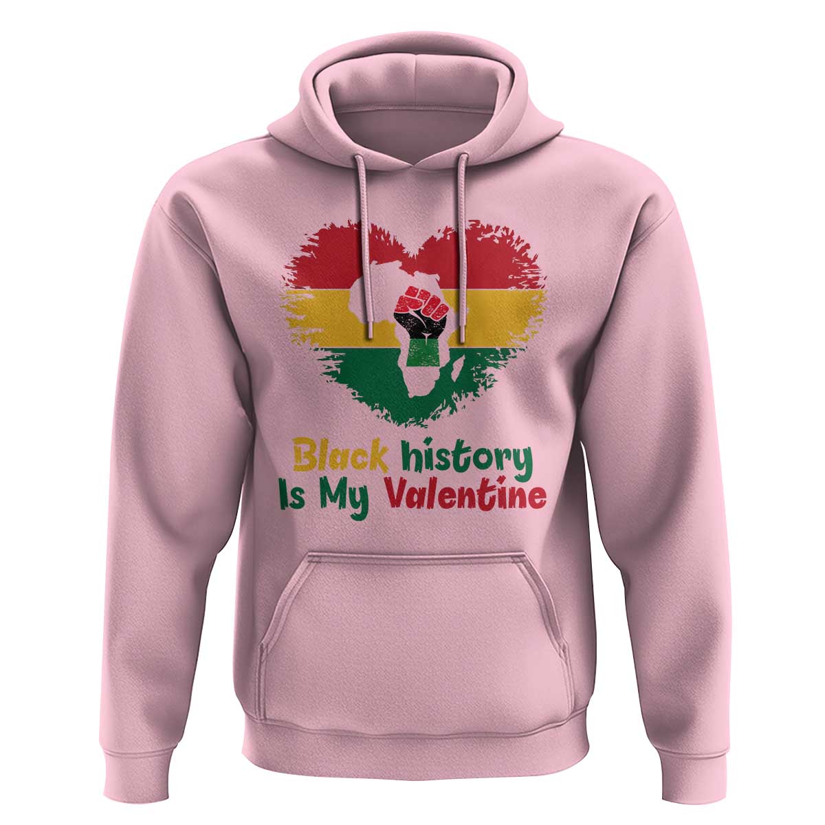 African American Women Pride Hoodie Black History Is My Valentine - Wonder Print Shop