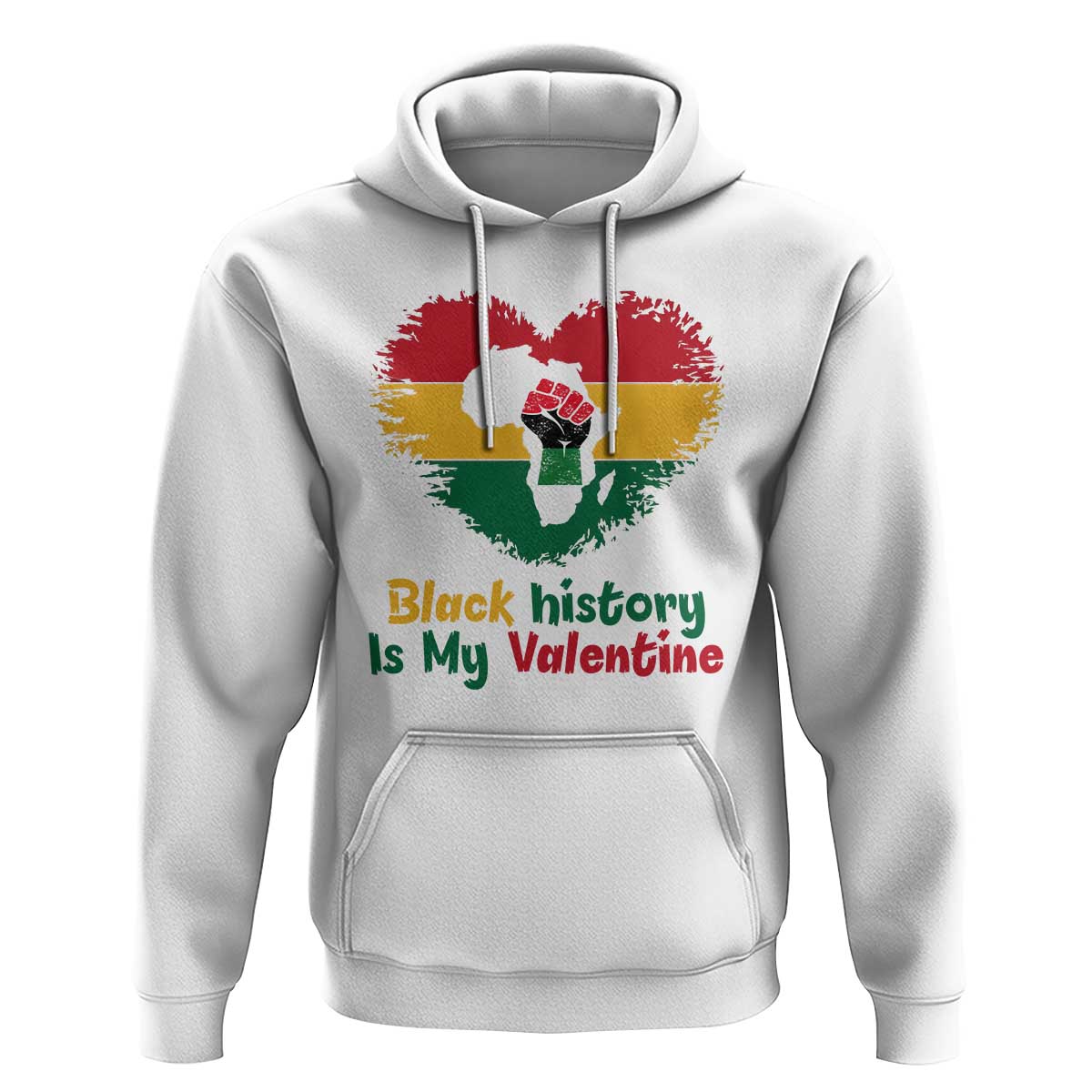 African American Women Pride Hoodie Black History Is My Valentine - Wonder Print Shop