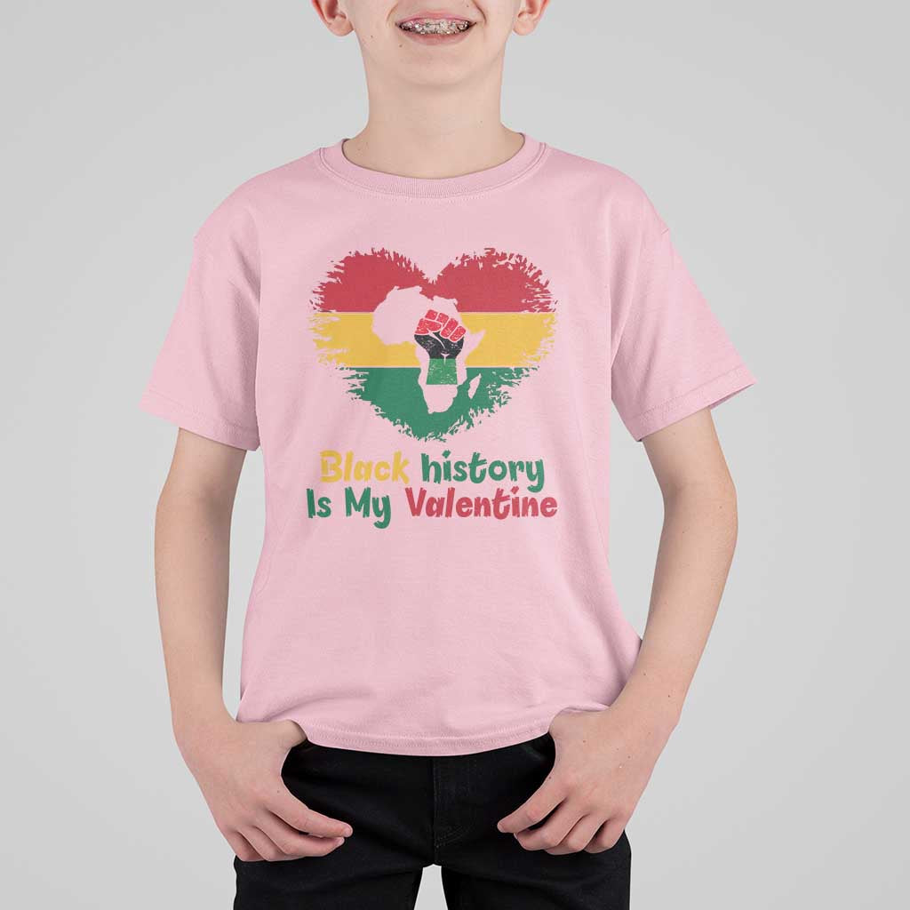 African American Women Pride T Shirt For Kid Black History Is My Valentine - Wonder Print Shop