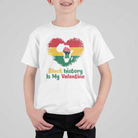 African American Women Pride T Shirt For Kid Black History Is My Valentine - Wonder Print Shop