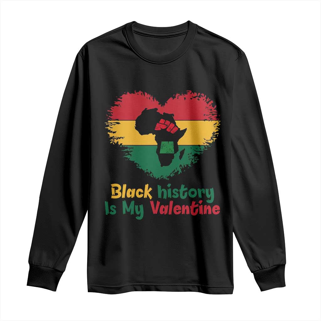 African American Women Pride Long Sleeve Shirt Black History Is My Valentine - Wonder Print Shop