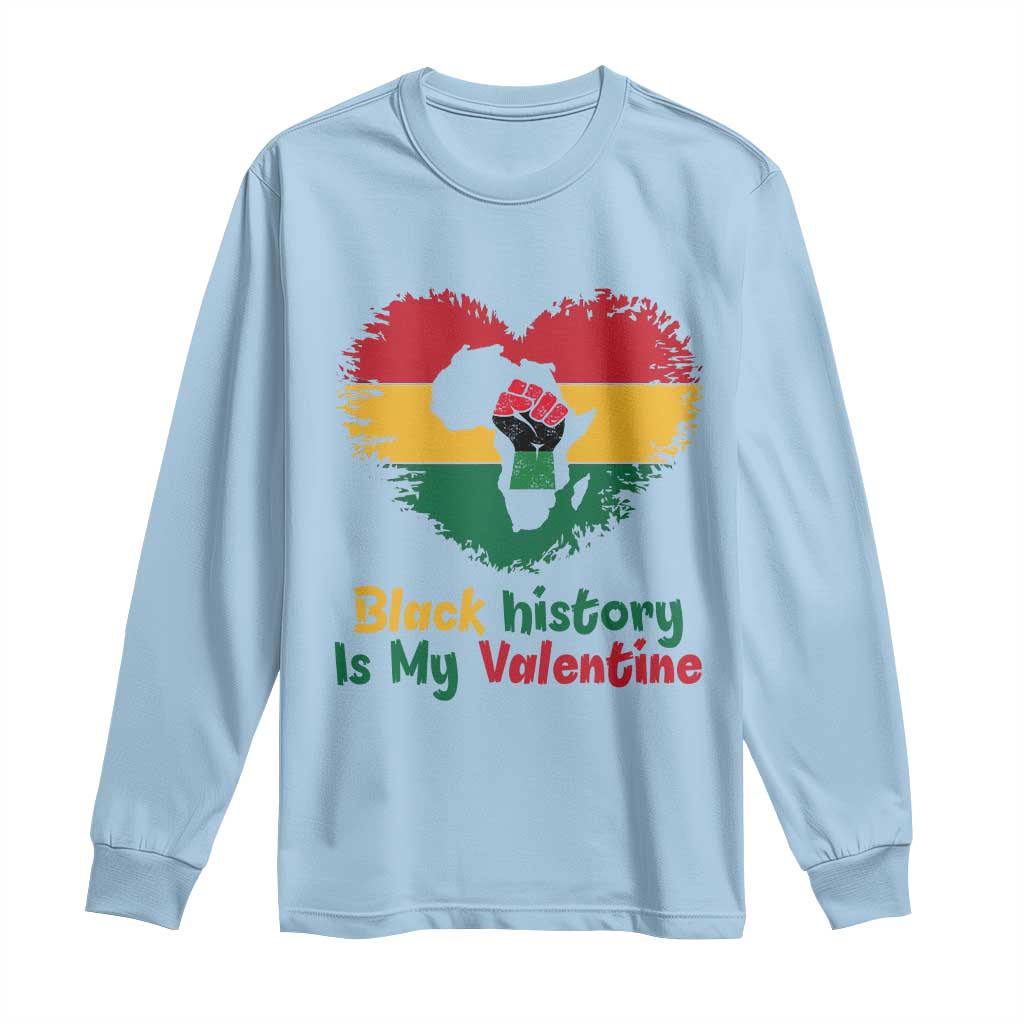 African American Women Pride Long Sleeve Shirt Black History Is My Valentine - Wonder Print Shop