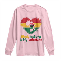 African American Women Pride Long Sleeve Shirt Black History Is My Valentine - Wonder Print Shop