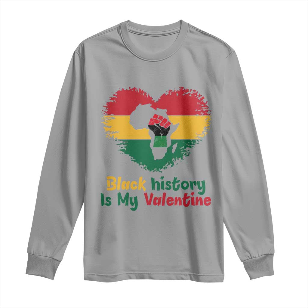African American Women Pride Long Sleeve Shirt Black History Is My Valentine - Wonder Print Shop
