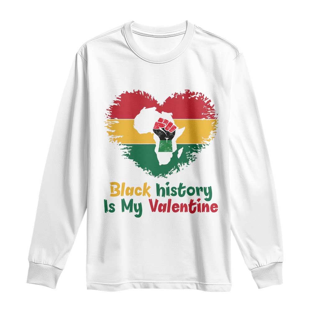 African American Women Pride Long Sleeve Shirt Black History Is My Valentine - Wonder Print Shop