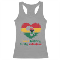 African American Women Pride Racerback Tank Top Black History Is My Valentine - Wonder Print Shop