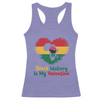African American Women Pride Racerback Tank Top Black History Is My Valentine - Wonder Print Shop