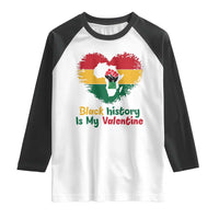 African American Women Pride Raglan Shirt Black History Is My Valentine - Wonder Print Shop