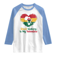 African American Women Pride Raglan Shirt Black History Is My Valentine - Wonder Print Shop