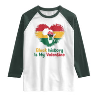 African American Women Pride Raglan Shirt Black History Is My Valentine - Wonder Print Shop
