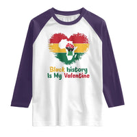 African American Women Pride Raglan Shirt Black History Is My Valentine - Wonder Print Shop