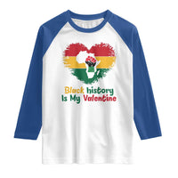 African American Women Pride Raglan Shirt Black History Is My Valentine - Wonder Print Shop