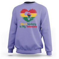African American Women Pride Sweatshirt Black History Is My Valentine - Wonder Print Shop