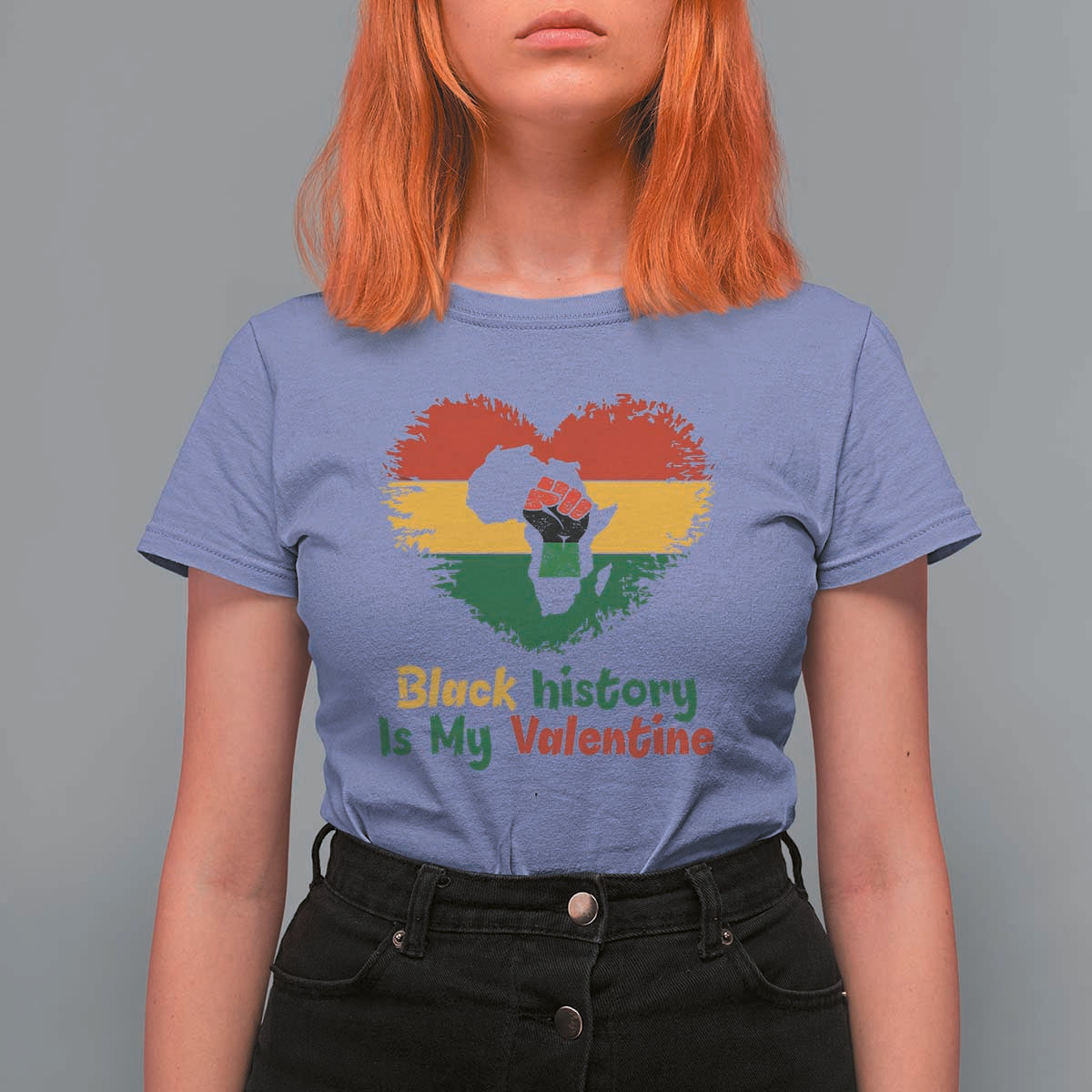 African American Women Pride T Shirt For Women Black History Is My Valentine - Wonder Print Shop