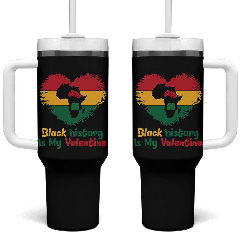 African American Women Pride Tumbler With Handle Black History Is My Valentine - Wonder Print Shop