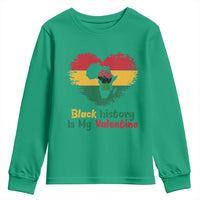African American Women Pride Youth Sweatshirt Black History Is My Valentine - Wonder Print Shop