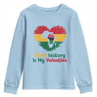 African American Women Pride Youth Sweatshirt Black History Is My Valentine - Wonder Print Shop
