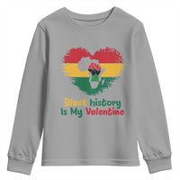 African American Women Pride Youth Sweatshirt Black History Is My Valentine - Wonder Print Shop