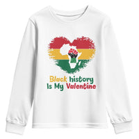 African American Women Pride Youth Sweatshirt Black History Is My Valentine - Wonder Print Shop