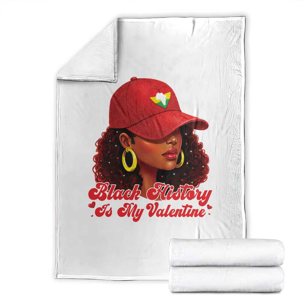 Black History Is My Valentine Throw Blanket Melanin Pride Valentines Day Gift - Wonder Print Shop