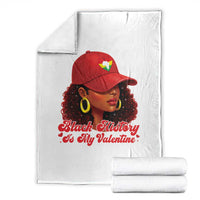Black History Is My Valentine Throw Blanket Melanin Pride Valentines Day Gift - Wonder Print Shop