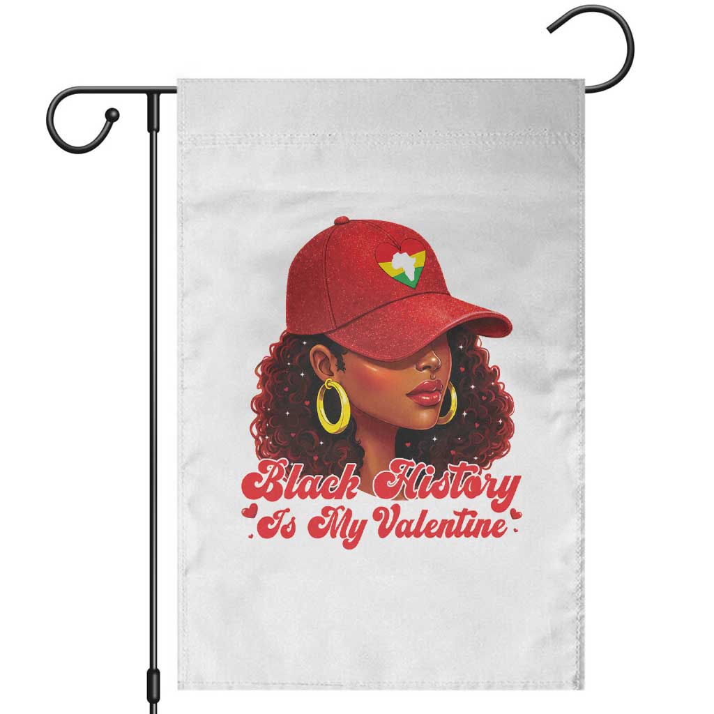 Black History Is My Valentine Garden Flag Melanin Pride Valentines Day Gift - Wonder Print Shop