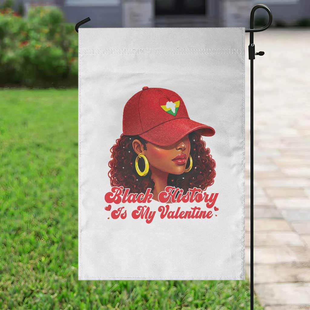 Black History Is My Valentine Garden Flag Melanin Pride Valentines Day Gift - Wonder Print Shop
