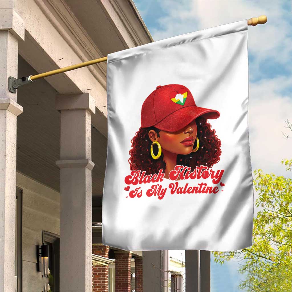 Black History Is My Valentine Garden Flag Melanin Pride Valentines Day Gift - Wonder Print Shop