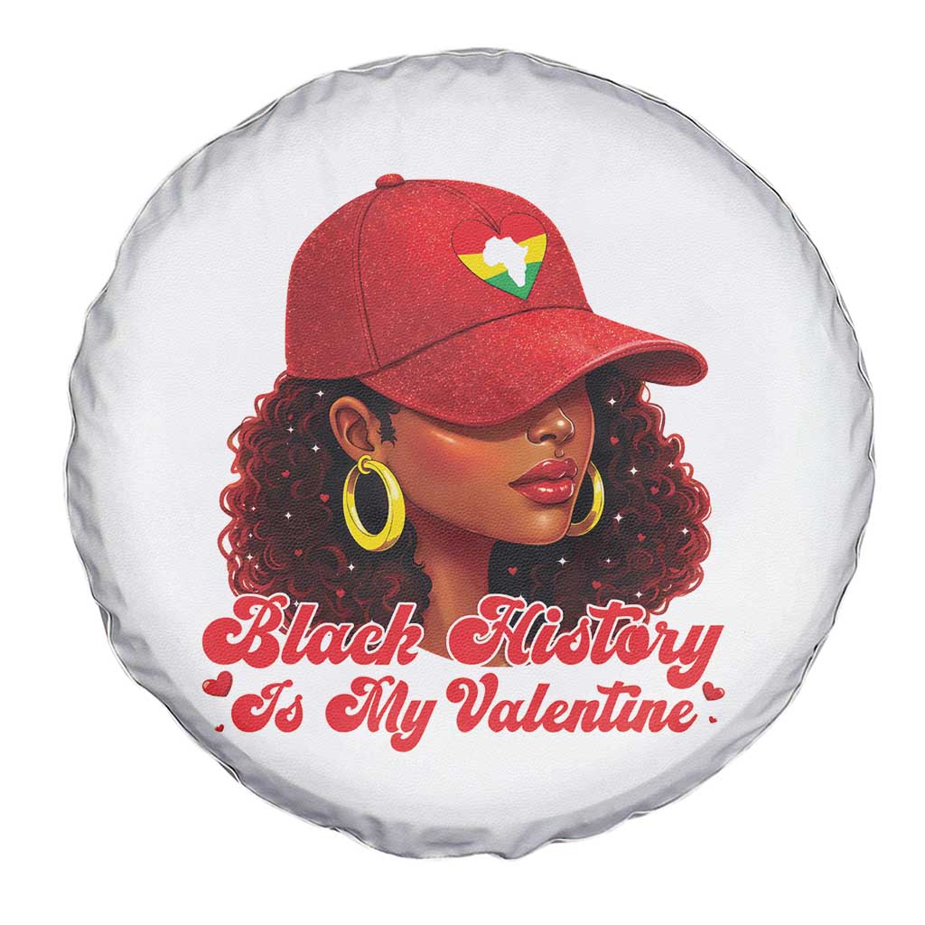 Black History Is My Valentine Spare Tire Cover Melanin Pride Valentines Day Gift - Wonder Print Shop