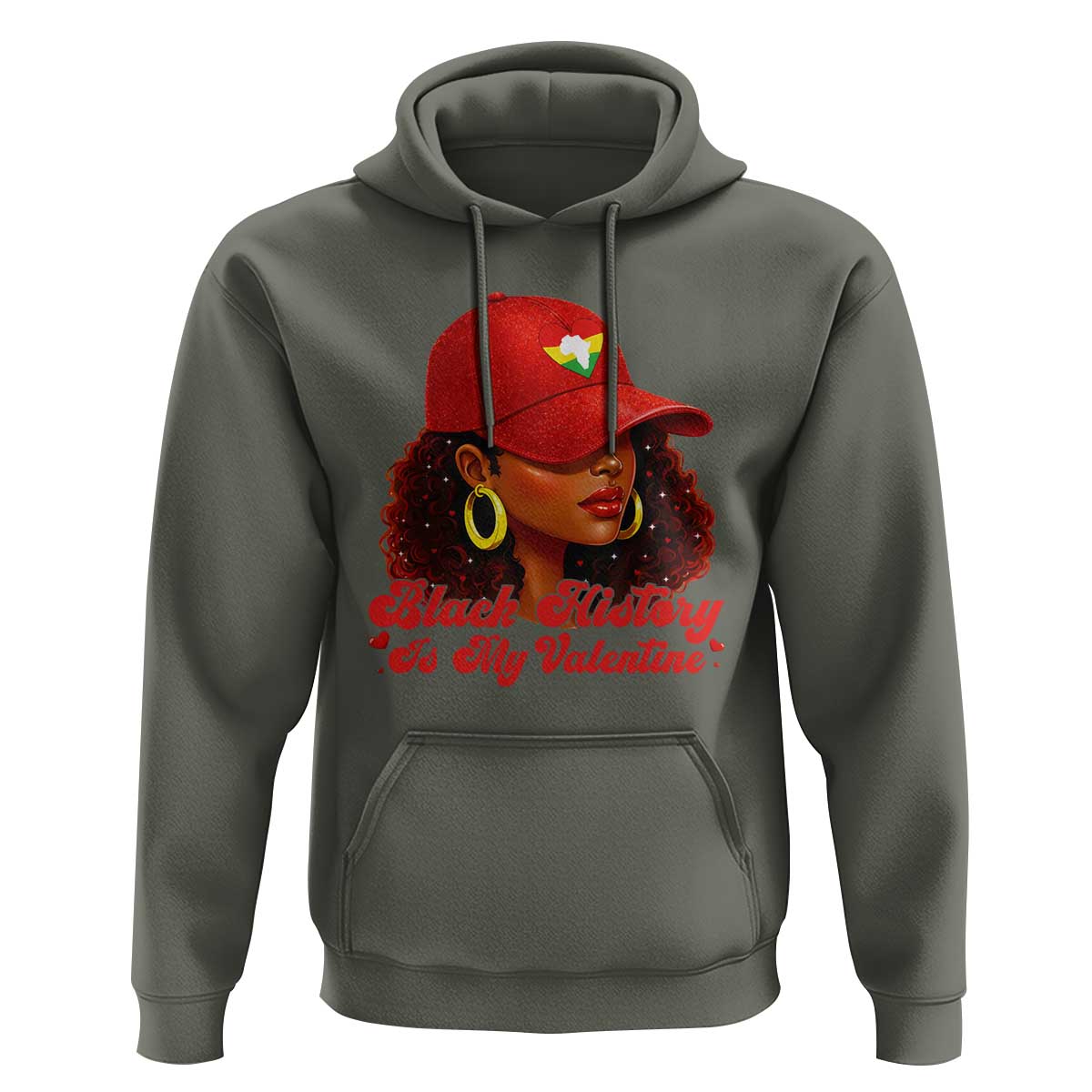 Black History Is My Valentine Hoodie Melanin Pride Valentines Day Gift - Wonder Print Shop
