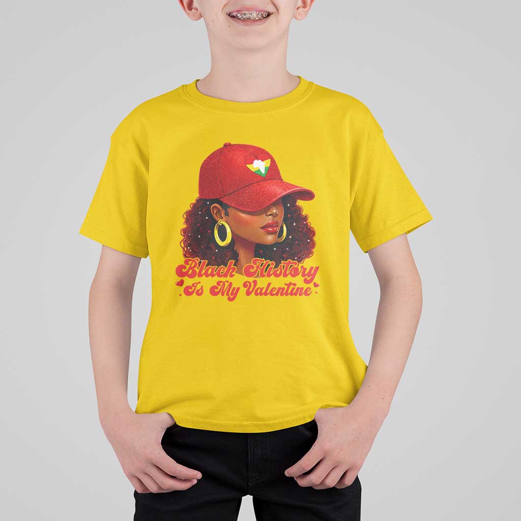 Black History Is My Valentine T Shirt For Kid Melanin Pride Valentines Day Gift - Wonder Print Shop