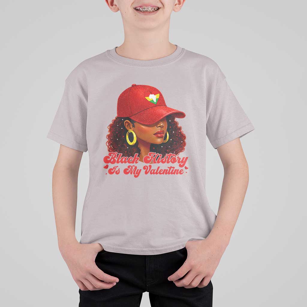 Black History Is My Valentine T Shirt For Kid Melanin Pride Valentines Day Gift - Wonder Print Shop