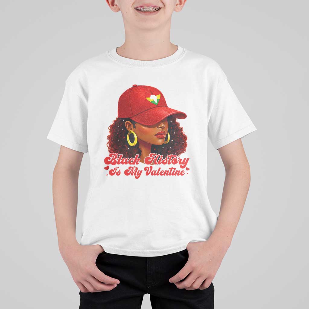Black History Is My Valentine T Shirt For Kid Melanin Pride Valentines Day Gift - Wonder Print Shop