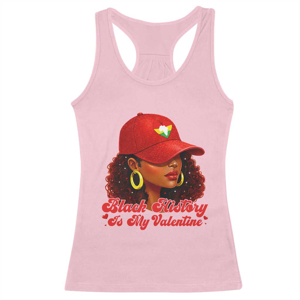 Black History Is My Valentine Racerback Tank Top Melanin Pride Valentines Day Gift - Wonder Print Shop