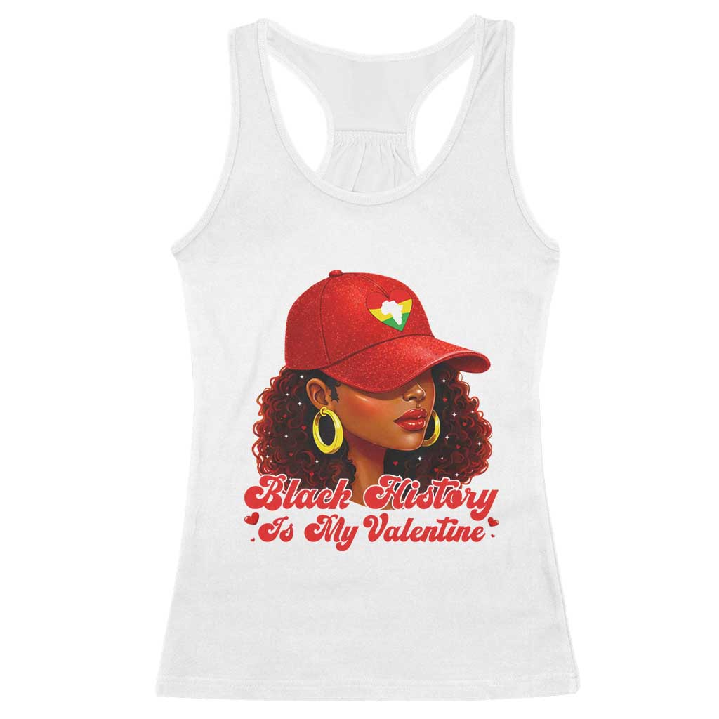 Black History Is My Valentine Racerback Tank Top Melanin Pride Valentines Day Gift - Wonder Print Shop