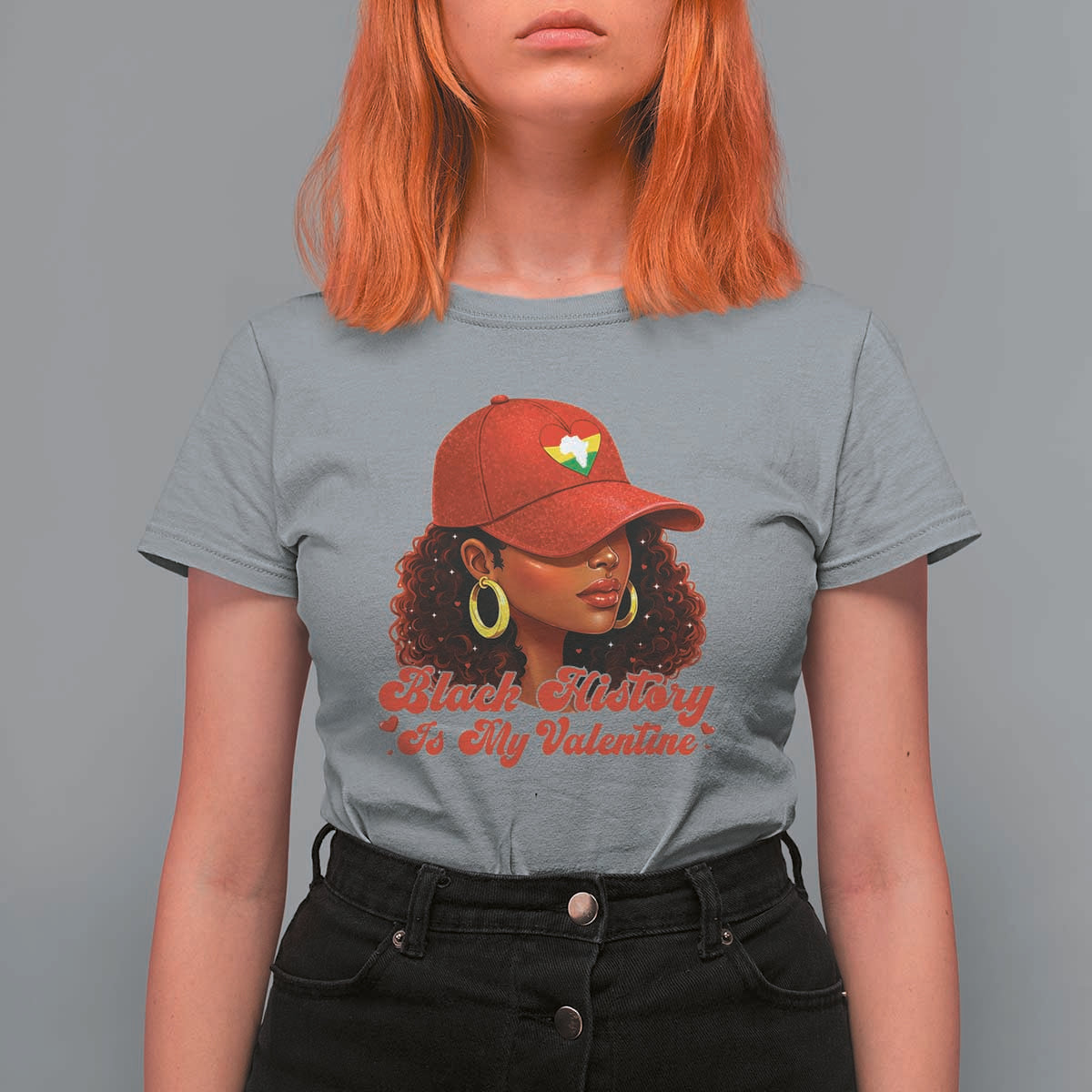 Black History Is My Valentine T Shirt For Women Melanin Pride Valentines Day Gift - Wonder Print Shop