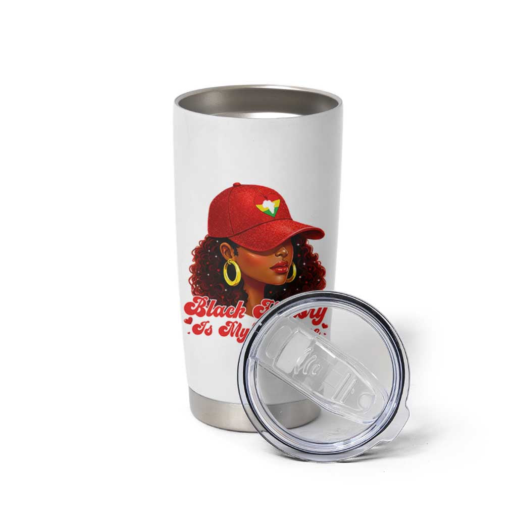 Black History Is My Valentine Tumbler Cup Melanin Pride Valentines Day Gift - Wonder Print Shop