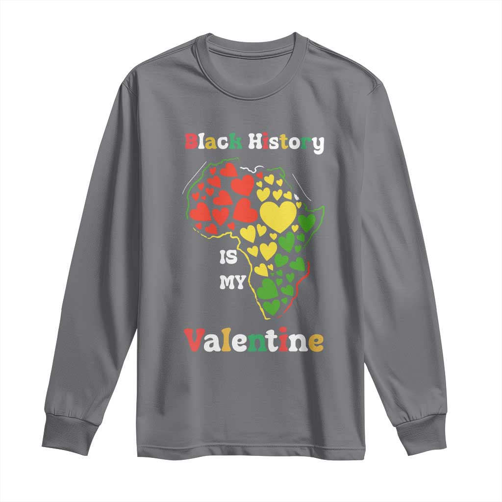 Melanin Queen Black History Month Long Sleeve Shirt Is My Valentine - Wonder Print Shop