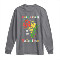 Melanin Queen Black History Month Long Sleeve Shirt Is My Valentine - Wonder Print Shop