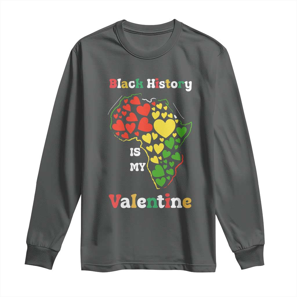Melanin Queen Black History Month Long Sleeve Shirt Is My Valentine - Wonder Print Shop