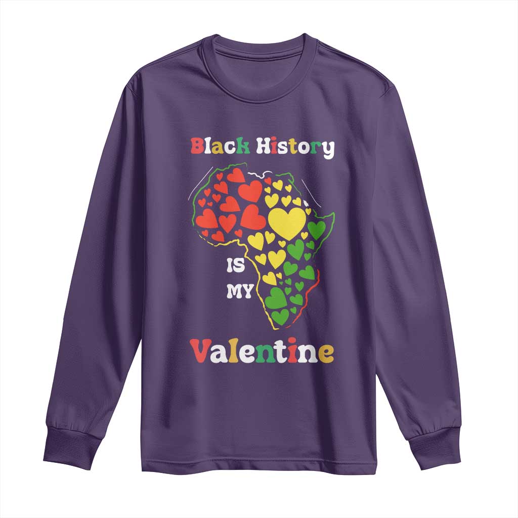 Melanin Queen Black History Month Long Sleeve Shirt Is My Valentine - Wonder Print Shop